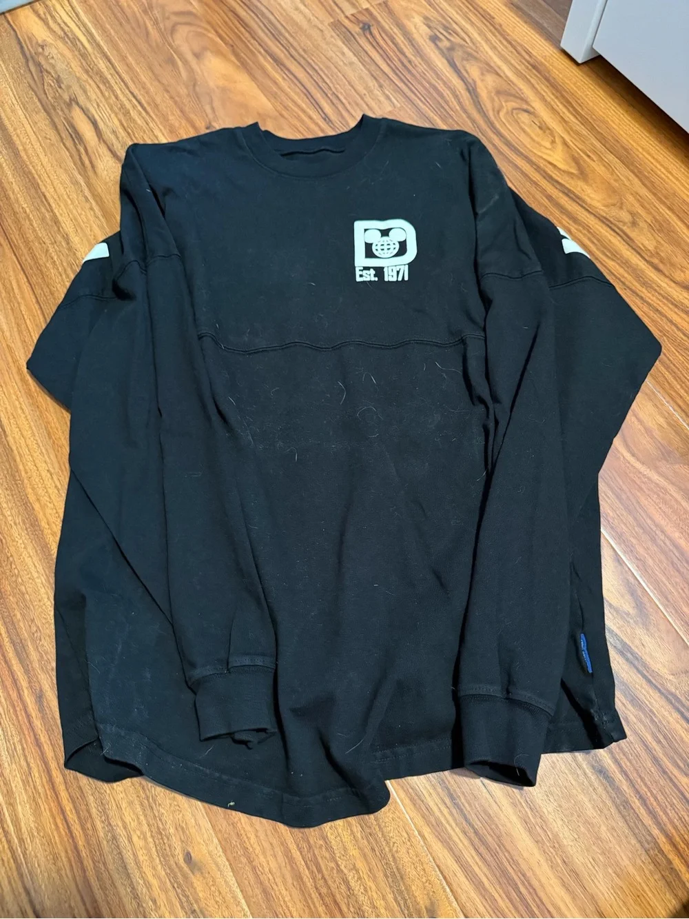 Black Graphic Logo Walt Disney Crewneck Sweatshirt